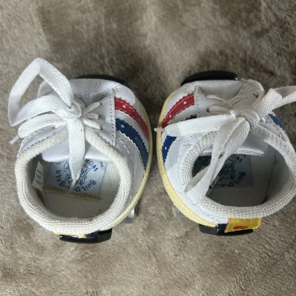 Lot of 2 Build-A-Bear Workshop Roller Skates Y2K White Red Blue Striped 2009
